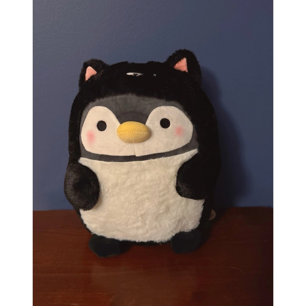 Takashoji Penguin in Black Cat Costume 14 Inch Plush Stuffed Animal Round 1